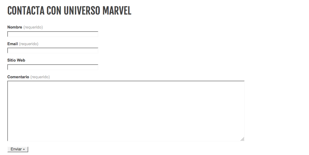 contacta con universo marvel