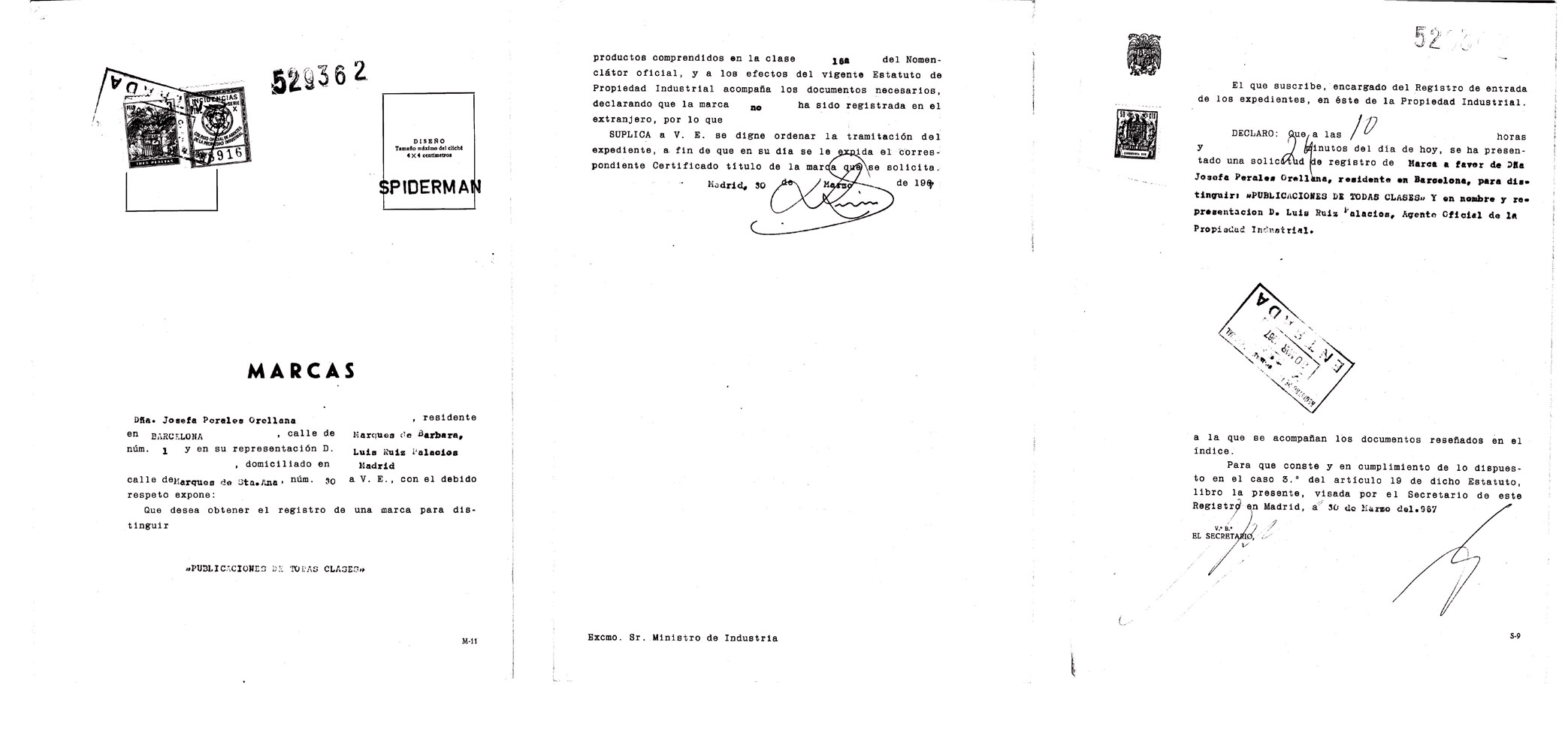 M0529362. SPIDERMAN040506. Solicitud.1000