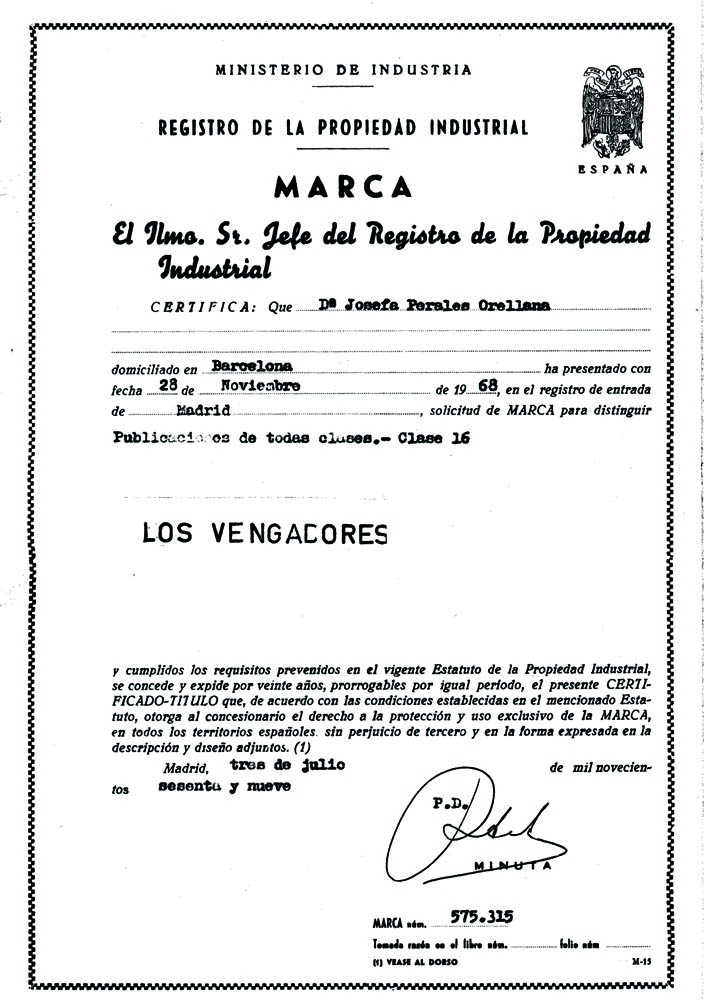 M0575315. LOS VENGADORES04. Certificado.1000
