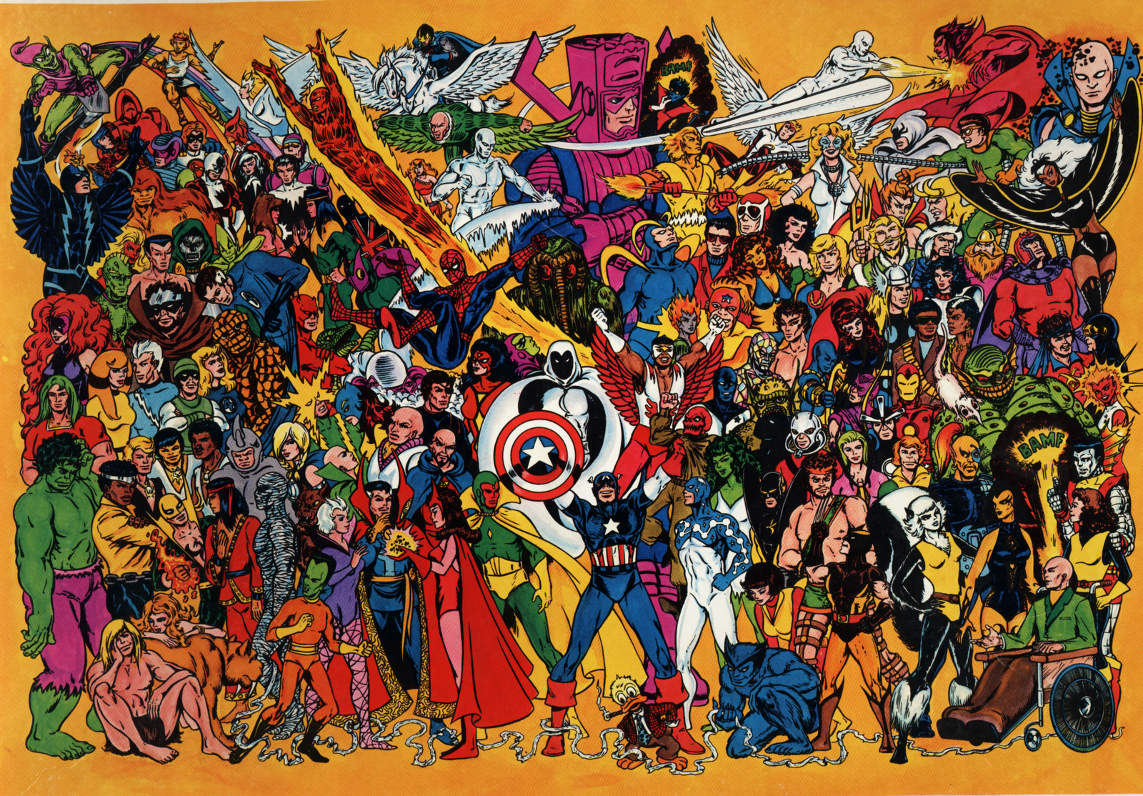 Комикс вселенная марвел. Marvel (Вселенная Марвел). Герои Вселенной Marvel. Вселенная Марвел комикс 1980. Герои комиксов Marvel.